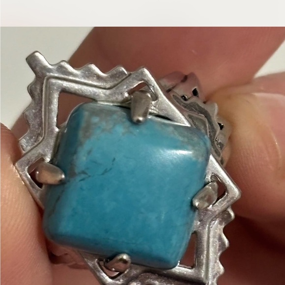 Kendra Scott Turquoise Statement Ring • Sterling Silver • Size 9 - Picture 6 of 7
